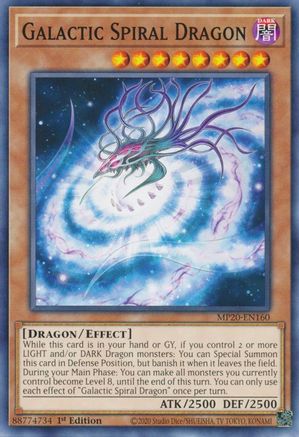 Galactic Spiral Dragon (MP20-EN160) - 2020 Tin of Lost Memories 1st Edition - Premium Yugioh Single from Konami - Just $0.08! Shop now at Game Crave Tournament Store