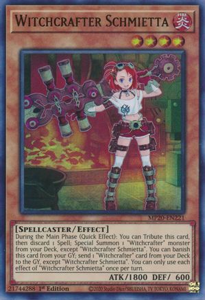 Witchcrafter Schmietta (MP20-EN221) - 2020 Tin of Lost Memories 1st Edition - Premium Yugioh Single from Konami - Just $0.52! Shop now at Game Crave Tournament Store