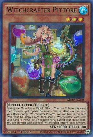 Witchcrafter Pittore (MP20-EN220) - 2020 Tin of Lost Memories 1st Edition - Premium Yugioh Single from Konami - Just $1.50! Shop now at Game Crave Tournament Store