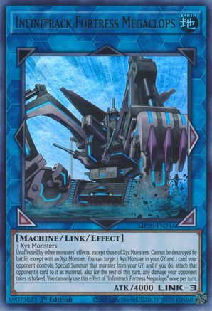 Infinitrack Fortress Megaclops (MP20-EN216) - 2020 Tin of Lost Memories 1st Edition - Premium Yugioh Single from Konami - Just $0.61! Shop now at Game Crave Tournament Store