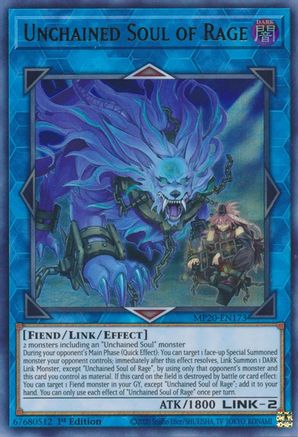Unchained Soul of Rage (MP20-EN173) - 2020 Tin of Lost Memories 1st Edition - Premium Yugioh Single from Konami - Just $0.82! Shop now at Game Crave Tournament Store
