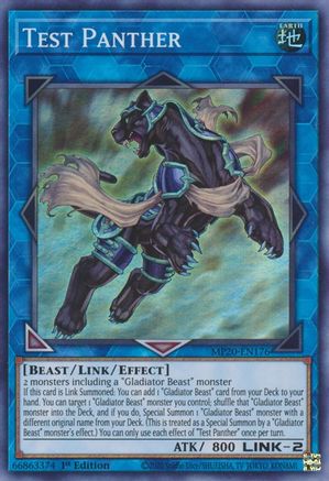Test Panther (MP20-EN176) - 2020 Tin of Lost Memories 1st Edition - Premium Yugioh Single from Konami - Just $0.25! Shop now at Game Crave Tournament Store