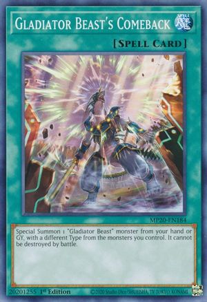 Gladiator Beast's Comeback (MP20-EN184) - 2020 Tin of Lost Memories 1st Edition - Premium Yugioh Single from Konami - Just $0.25! Shop now at Game Crave Tournament Store