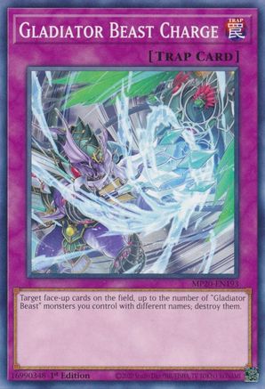 Gladiator Beast Charge (MP20-EN193) - 2020 Tin of Lost Memories 1st Edition - Premium Yugioh Single from Konami - Just $0.25! Shop now at Game Crave Tournament Store