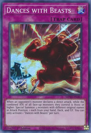 Dances with Beasts (MP20-EN203) - 2020 Tin of Lost Memories 1st Edition - Premium Yugioh Single from Konami - Just $0.08! Shop now at Game Crave Tournament Store