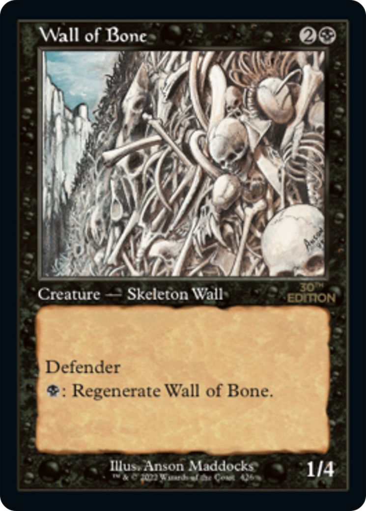 Wall of Bone (30A-426) - 30th Anniversary Edition - Premium MTG Single from Wizards of the Coast - Just $1.49! Shop now at Game Crave Tournament Store