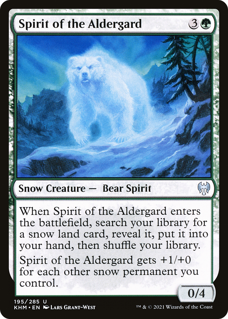 Spirit of the Aldergard (KHM-195) - Kaldheim: (snow) Foil - Premium MTG Single from Wizards of the Coast - Just $0.08! Shop now at Game Crave Tournament Store