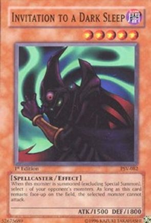 Invitation to a Dark Sleep (PSV-082) - Pharaoh's Servant 1st Edition - Premium Yugioh Single from Konami - Just $0.08! Shop now at Game Crave Tournament Store