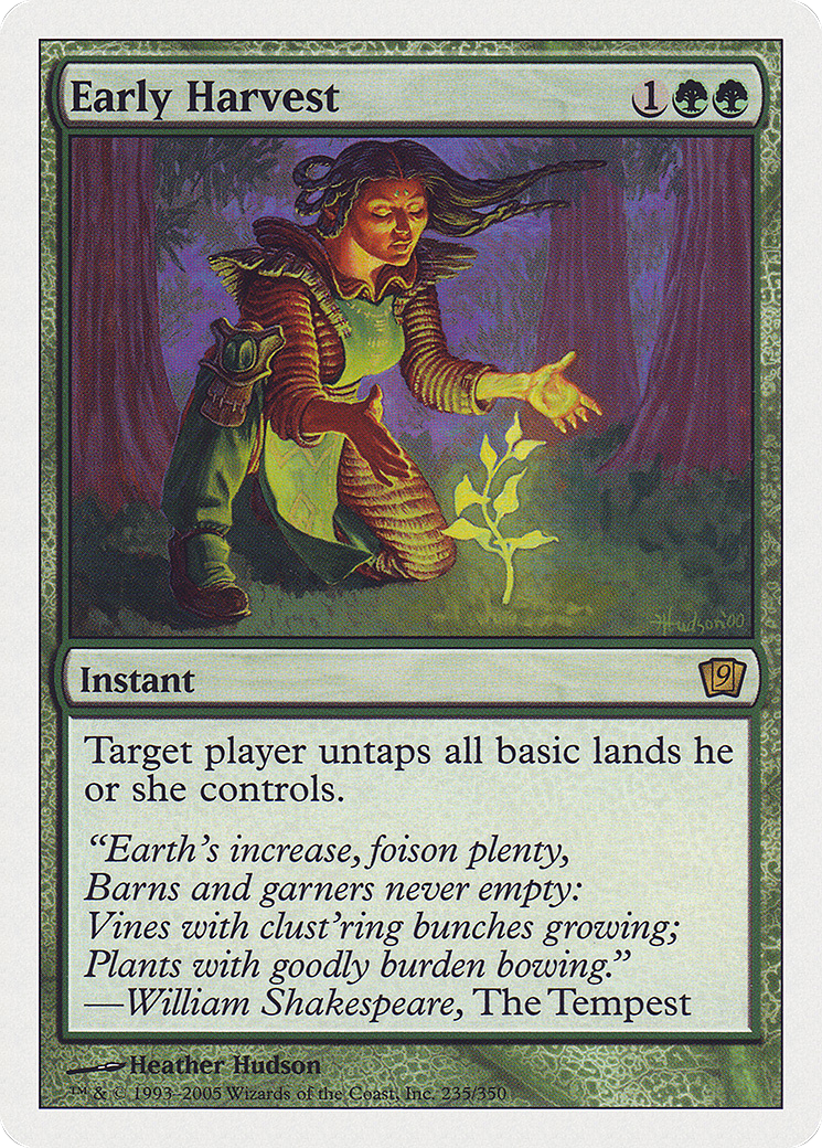 Early Harvest (9ED-235) - Ninth Edition - Premium MTG Single from Wizards of the Coast - Just $0.29! Shop now at Game Crave Tournament Store