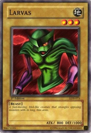 Larvas (LOB-073) - The Legend of Blue Eyes White Dragon 1st Edition - Premium Yugioh Single from Konami - Just $0.30! Shop now at Game Crave Tournament Store