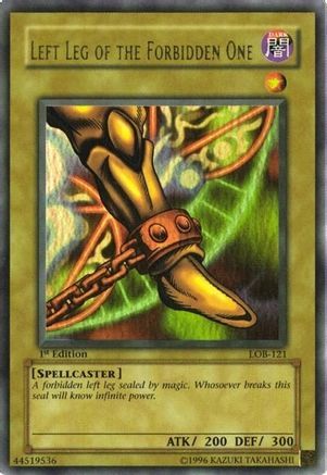 Left Leg of the Forbidden One (LOB-121) - The Legend of Blue Eyes White Dragon 1st Edition - Premium Yugioh Single from Konami - Just $24! Shop now at Game Crave Tournament Store