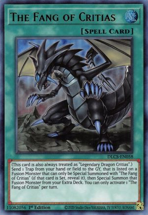 The Fang of Critias (DLCS-EN058) - Dragons of Legend: The Complete Series 1st Edition - Premium Yugioh Single from Konami - Just $0.73! Shop now at Game Crave Tournament Store