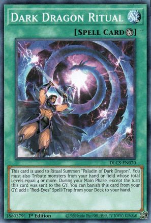 Dark Dragon Ritual (DLCS-EN070) - Dragons of Legend: The Complete Series 1st Edition - Premium Yugioh Single from Konami - Just $0.34! Shop now at Game Crave Tournament Store