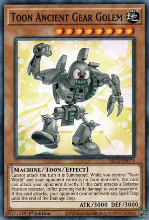 Toon Ancient Gear Golem (DLCS-EN073) - Dragons of Legend: The Complete Series 1st Edition - Premium Yugioh Single from Konami - Just $0.25! Shop now at Game Crave Tournament Store