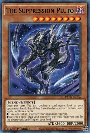 The Suppression Pluto (DLCS-EN106) - Dragons of Legend: The Complete Series 1st Edition - Premium Yugioh Single from Konami - Just $0.25! Shop now at Game Crave Tournament Store
