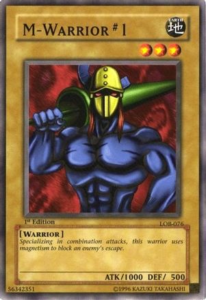 M-Warrior #1 (LOB-076) - The Legend of Blue Eyes White Dragon Unlimited - Premium Yugioh Single from Konami - Just $0.25! Shop now at Game Crave Tournament Store