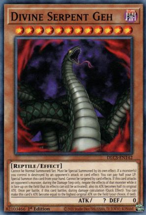 Divine Serpent Geh (DLCS-EN142) - Dragons of Legend: The Complete Series 1st Edition - Premium Yugioh Single from Konami - Just $0.08! Shop now at Game Crave Tournament Store