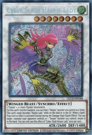 Cyber Slash Harpie Lady (DLCS-EN148) - Dragons of Legend: The Complete Series Limited - Premium Yugioh Single from Konami - Just $4.39! Shop now at Game Crave Tournament Store