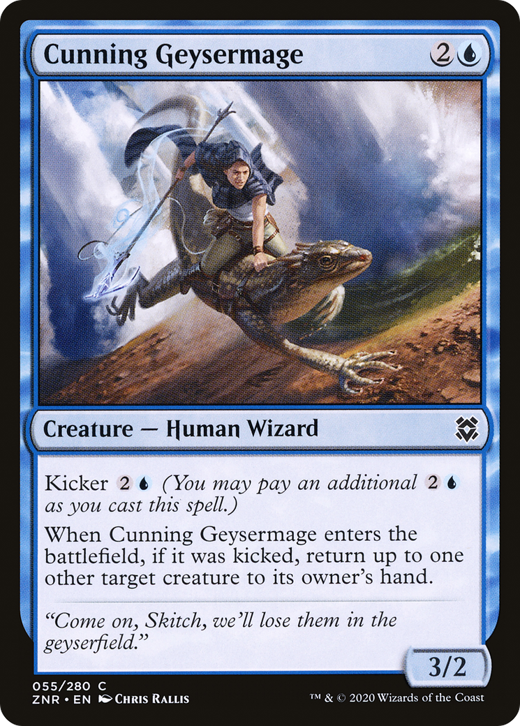 Cunning Geysermage (ZNR-055) - Zendikar Rising Foil - Premium MTG Single from Wizards of the Coast - Just $0.25! Shop now at Game Crave Tournament Store