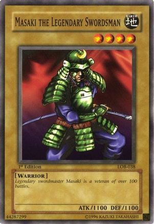Masaki the Legendary Swordsman (LOB-038) - The Legend of Blue Eyes White Dragon Unlimited - Premium Yugioh Single from Konami - Just $0.25! Shop now at Game Crave Tournament Store