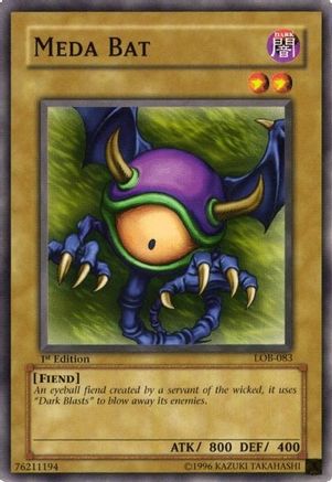 Meda Bat (LOB-083) - The Legend of Blue Eyes White Dragon 1st Edition - Premium Yugioh Single from Konami - Just $0.92! Shop now at Game Crave Tournament Store