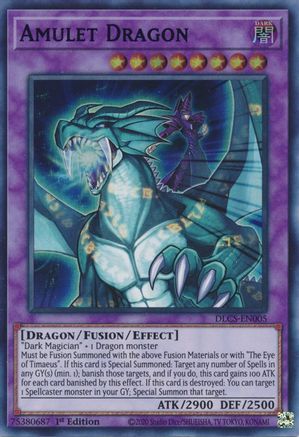 Amulet Dragon (Blue) (DLCS-EN005) - Dragons of Legend: The Complete Series 1st Edition - Premium Yugioh Single from Konami - Just $0.15! Shop now at Game Crave Tournament Store