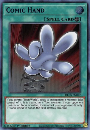 Comic Hand (Blue) (DLCS-EN077) - Dragons of Legend: The Complete Series 1st Edition - Premium Yugioh Single from Konami - Just $2.84! Shop now at Game Crave Tournament Store