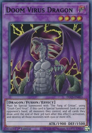 Doom Virus Dragon (Blue) (DLCS-EN055) - Dragons of Legend: The Complete Series 1st Edition - Premium Yugioh Single from Konami - Just $0.26! Shop now at Game Crave Tournament Store