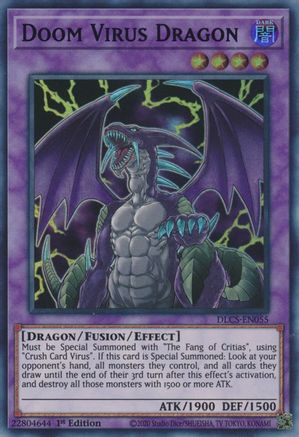 Doom Virus Dragon (Green) (DLCS-EN055) - Dragons of Legend: The Complete Series 1st Edition - Premium Yugioh Single from Konami - Just $0.24! Shop now at Game Crave Tournament Store