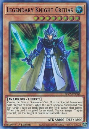 Legendary Knight Critias (Blue) (DLCS-EN002) - Dragons of Legend: The Complete Series 1st Edition - Premium Yugioh Single from Konami - Just $0.25! Shop now at Game Crave Tournament Store