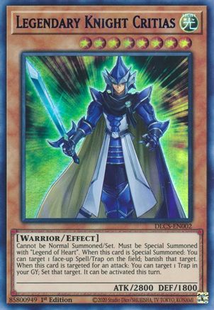 Legendary Knight Critias (Green) (DLCS-EN002) - Dragons of Legend: The Complete Series 1st Edition - Premium Yugioh Single from Konami - Just $0.26! Shop now at Game Crave Tournament Store