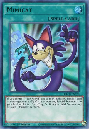 Mimicat (Green) (DLCS-EN078) - Dragons of Legend: The Complete Series 1st Edition - Premium Yugioh Single from Konami - Just $0.45! Shop now at Game Crave Tournament Store