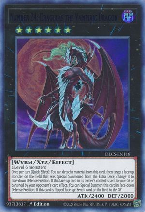 Number 24: Dragulas the Vampiric Dragon (Blue) (DLCS-EN118) - Dragons of Legend: The Complete Series 1st Edition - Premium Yugioh Single from Konami - Just $0.67! Shop now at Game Crave Tournament Store