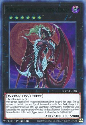 Number 24: Dragulas the Vampiric Dragon (Green) (DLCS-EN118) - Dragons of Legend: The Complete Series 1st Edition - Premium Yugioh Single from Konami - Just $0.50! Shop now at Game Crave Tournament Store