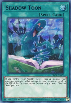 Shadow Toon (Blue) (DLCS-EN076) - Dragons of Legend: The Complete Series 1st Edition - Premium Yugioh Single from Konami - Just $0.47! Shop now at Game Crave Tournament Store