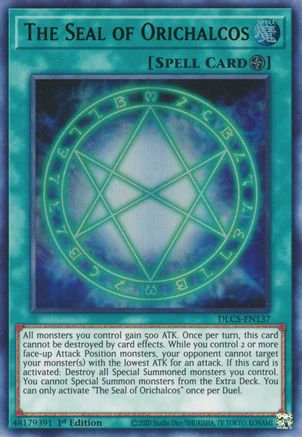 The Seal of Orichalcos (Green) (DLCS-EN137) - Dragons of Legend: The Complete Series 1st Edition - Premium Yugioh Single from Konami - Just $0.65! Shop now at Game Crave Tournament Store