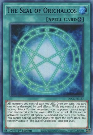 The Seal of Orichalcos (Purple) (DLCS-EN137) - Dragons of Legend: The Complete Series 1st Edition - Premium Yugioh Single from Konami - Just $0.54! Shop now at Game Crave Tournament Store