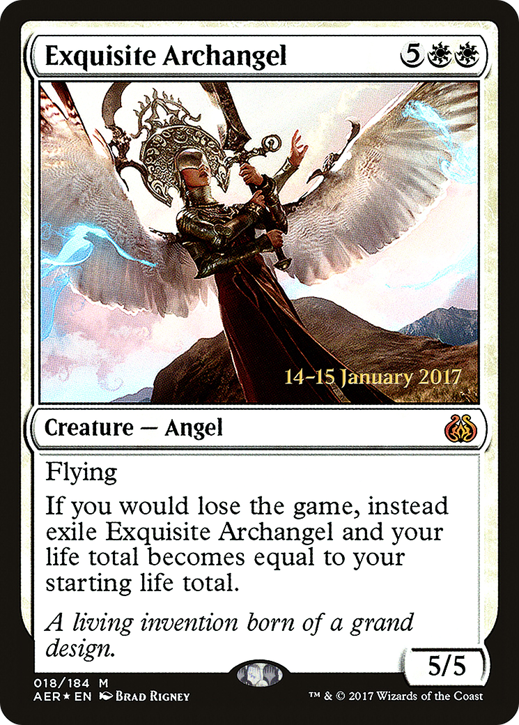 Exquisite Archangel (PAER-18S) - Aether Revolt Promos Foil - Premium MTG Single from Wizards of the Coast - Just $3.38! Shop now at Game Crave Tournament Store
