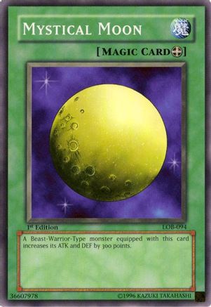 Mystical Moon (LOB-094) - The Legend of Blue Eyes White Dragon Unlimited - Premium Yugioh Single from Konami - Just $0.31! Shop now at Game Crave Tournament Store