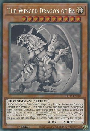 The Winged Dragon of Ra (Ghost Rare) (LED7-EN000) - Legendary Duelists: Rage of Ra Unlimited - Premium Yugioh Single from Konami - Just $79.96! Shop now at Game Crave Tournament Store
