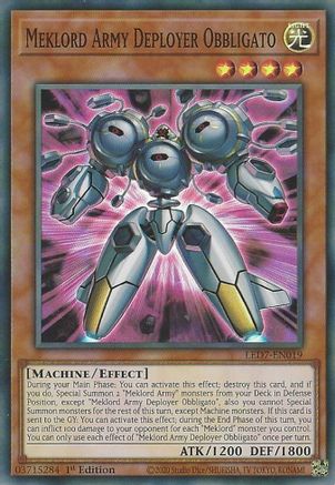 Meklord Army Deployer Obbligato (LED7-EN019) - Legendary Duelists: Rage of Ra Unlimited - Premium Yugioh Single from Konami - Just $0.25! Shop now at Game Crave Tournament Store