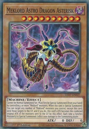 Meklord Astro Dragon Asterisk (LED7-EN027) - Legendary Duelists: Rage of Ra 1st Edition - Premium Yugioh Single from Konami - Just $0.25! Shop now at Game Crave Tournament Store