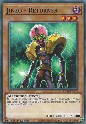 Jinzo - Returner (LED7-EN039) - Legendary Duelists: Rage of Ra Unlimited - Premium Yugioh Single from Konami - Just $0.25! Shop now at Game Crave Tournament Store