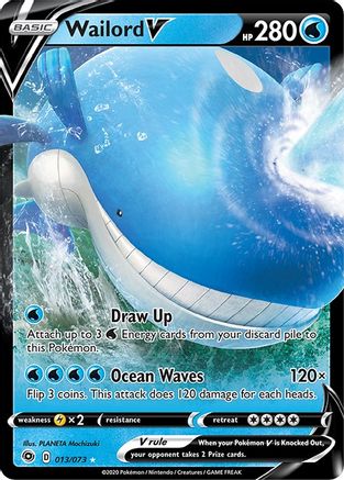 Wailord V 13/73 - Champions Path Holofoil - Premium Pokemon Single from Nintendo - Just $0.88! Shop now at Game Crave Tournament Store