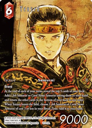 Tenzen (Full Art) (OPUS XII) Foil - Premium Final Fantasy Single from Opus XII - Just $9.50! Shop now at Game Crave Tournament Store