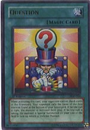 Question (PGD-104) - Pharaonic Guardian Unlimited - Premium Yugioh Single from Konami - Just $2.58! Shop now at Game Crave Tournament Store