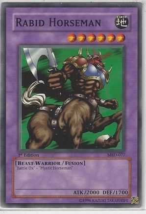 Rabid Horseman (MRD-077) - Metal Raiders Unlimited - Premium Yugioh Single from Konami - Just $0.25! Shop now at Game Crave Tournament Store