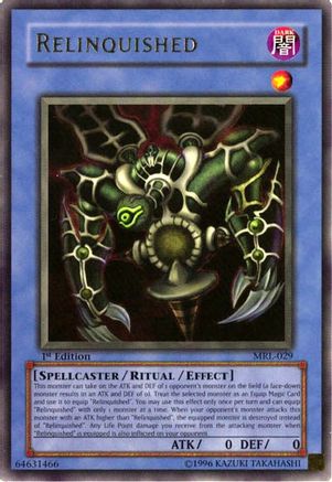 Relinquished (MRL-029) - Magic Ruler 1st Edition - Premium Yugioh Single from Konami - Just $73.06! Shop now at Game Crave Tournament Store