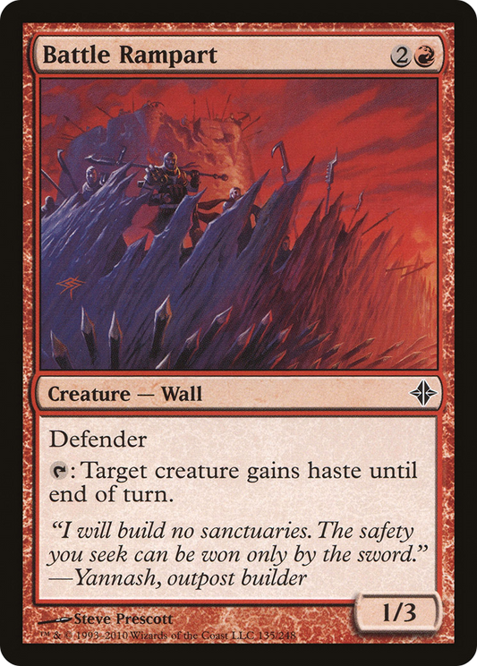Battle Rampart (ROE-135) - Rise of the Eldrazi - Premium MTG Single from Wizards of the Coast - Just $0.08! Shop now at Game Crave Tournament Store