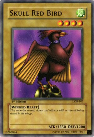 Skull Red Bird (LOB-105) - The Legend of Blue Eyes White Dragon Unlimited - Premium Yugioh Single from Konami - Just $0.23! Shop now at Game Crave Tournament Store